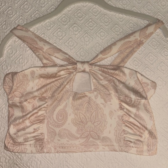 SHEIN multicolor Paisley print peakaboo halter top size MEDIUM - Picture 3 of 5